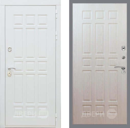 Входная металлическая Дверь Рекс (REX) 8 Силк Сноу FL-33 Беленый дуб в Электроуглях