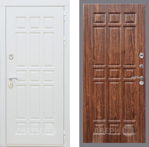 Входная металлическая Дверь Рекс (REX) 8 Силк Сноу FL-33 орех тисненый в Электроуглях