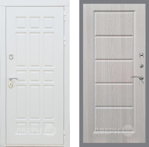 Входная металлическая Дверь Рекс (REX) 8 Силк Сноу FL-39 Беленый дуб в Электроуглях