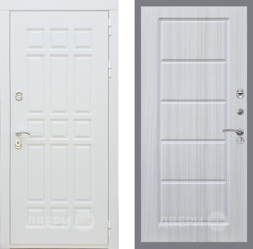 Входная металлическая Дверь Рекс (REX) 8 Силк Сноу FL-39 Сандал белый в Электроуглях