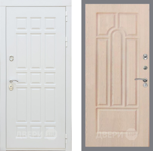 Входная металлическая Дверь Рекс (REX) 8 Силк Сноу FL-58 Беленый дуб в Электроуглях