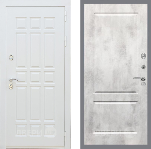 Входная металлическая Дверь Рекс (REX) 8 Силк Сноу FL-117 Бетон светлый в Электроуглях