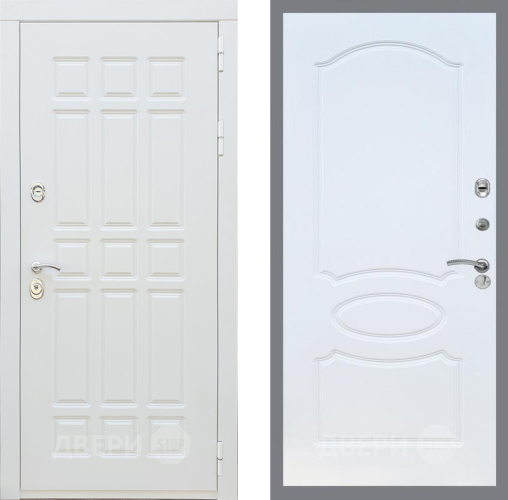 Входная металлическая Дверь Рекс (REX) 8 Силк Сноу FL-128 Белый ясень в Электроуглях