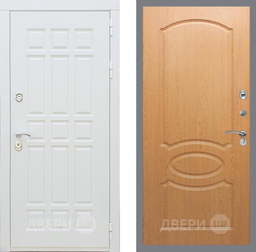 Входная металлическая Дверь Рекс (REX) 8 Силк Сноу FL-128 Дуб в Электроуглях