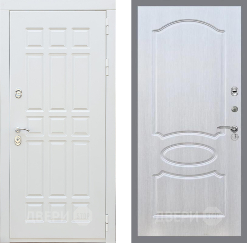 Входная металлическая Дверь Рекс (REX) 8 Силк Сноу FL-128 Лиственница беж в Электроуглях