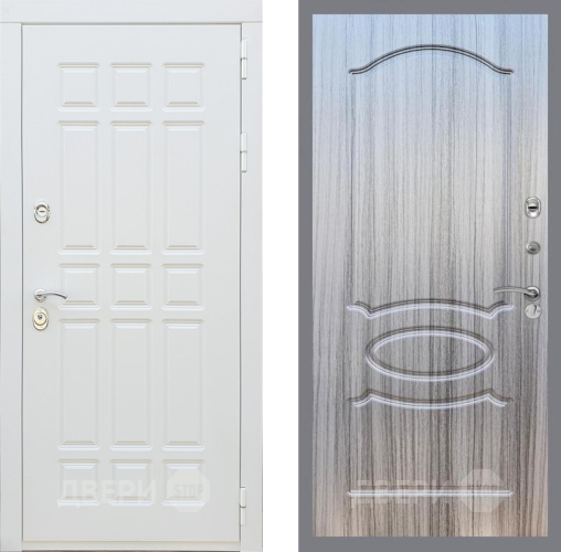 Входная металлическая Дверь Рекс (REX) 8 Силк Сноу FL-128 Сандал грей в Электроуглях