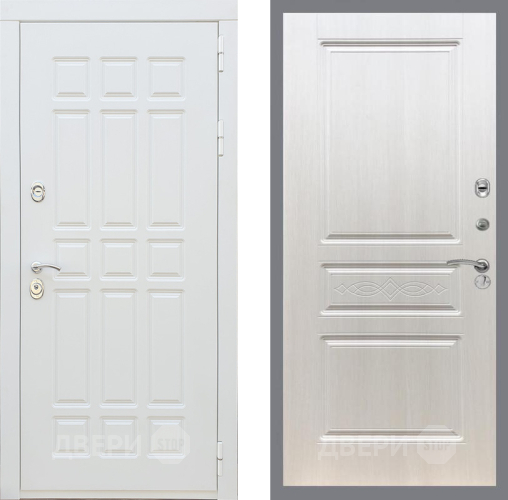 Входная металлическая Дверь Рекс (REX) 8 Силк Сноу FL-243 Лиственница беж в Электроуглях