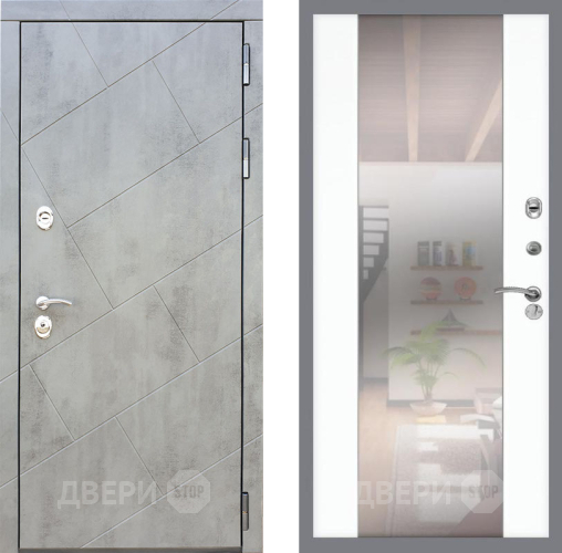 Входная металлическая Дверь Рекс (REX) 22 СБ-16 Зеркало Силк Сноу в Электроуглях