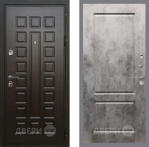 Входная металлическая Дверь Рекс (REX) Премиум 3к FL-117 Бетон темный в Электроуглях