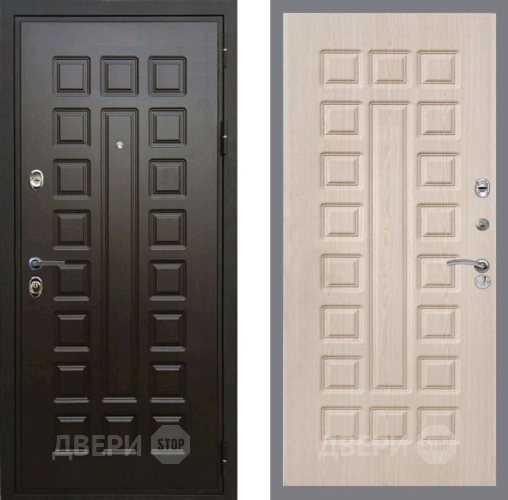 Входная металлическая Дверь Рекс (REX) Премиум 3к FL-183 Беленый дуб в Электроуглях