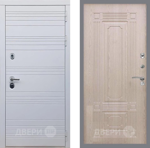 Входная металлическая Дверь Рекс (REX) 14 Силк Сноу FL-2 Беленый дуб в Электроуглях
