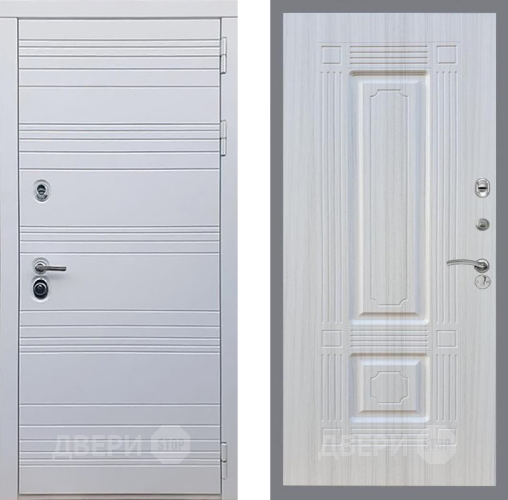 Входная металлическая Дверь Рекс (REX) 14 Силк Сноу FL-2 Сандал белый в Электроуглях