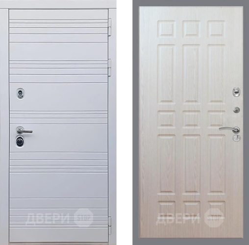 Входная металлическая Дверь Рекс (REX) 14 Силк Сноу FL-33 Беленый дуб в Электроуглях