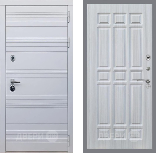 Входная металлическая Дверь Рекс (REX) 14 Силк Сноу FL-33 Сандал белый в Электроуглях