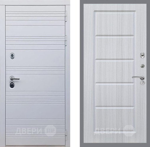 Входная металлическая Дверь Рекс (REX) 14 Силк Сноу FL-39 Сандал белый в Электроуглях