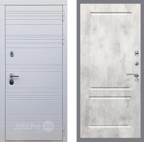 Входная металлическая Дверь Рекс (REX) 14 Силк Сноу FL-117 Бетон светлый в Электроуглях