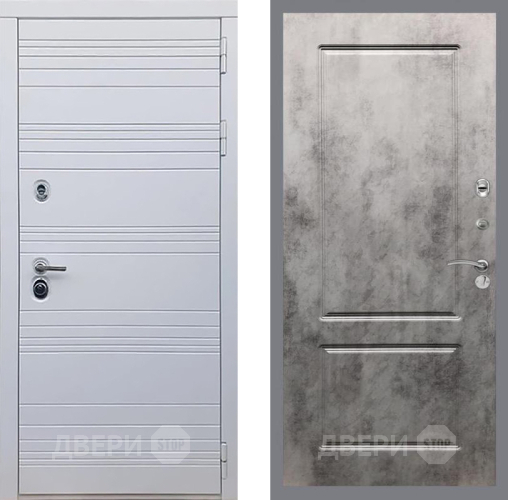 Входная металлическая Дверь Рекс (REX) 14 Силк Сноу FL-117 Бетон темный в Электроуглях