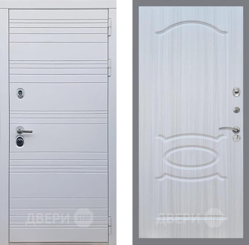 Входная металлическая Дверь Рекс (REX) 14 Силк Сноу FL-128 Сандал белый в Электроуглях