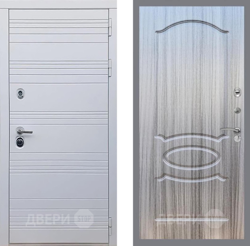 Входная металлическая Дверь Рекс (REX) 14 Силк Сноу FL-128 Сандал грей в Электроуглях