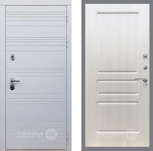 Входная металлическая Дверь Рекс (REX) 14 Силк Сноу FL-243 Лиственница беж в Электроуглях