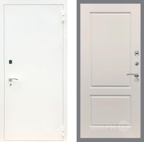 Входная металлическая Дверь Рекс (REX) 1А Белая шагрень FL-117 Шампань в Электроуглях