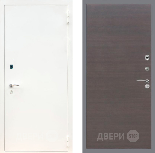 Входная металлическая Дверь Рекс (REX) 1А Белая шагрень GL венге поперечный в Электроуглях
