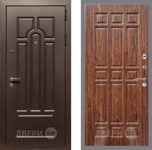 Входная металлическая Дверь Рекс (REX) Эврика FL-33 орех тисненый в Электроуглях