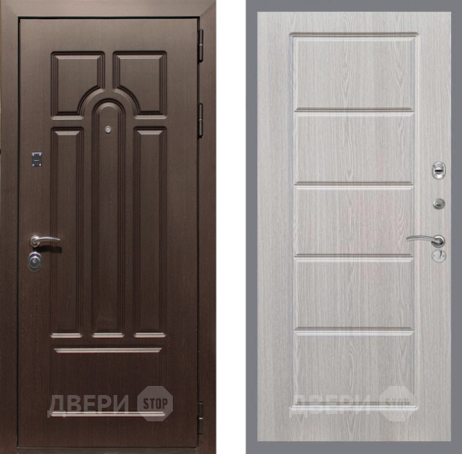 Входная металлическая Дверь Рекс (REX) Эврика FL-39 Беленый дуб в Электроуглях