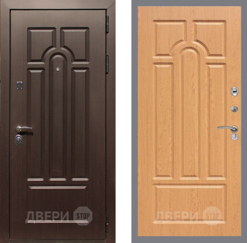 Входная металлическая Дверь Рекс (REX) Эврика FL-58 Дуб в Электроуглях