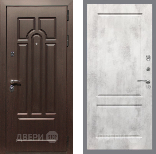 Входная металлическая Дверь Рекс (REX) Эврика FL-117 Бетон светлый в Электроуглях