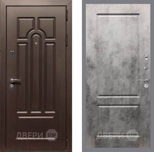 Входная металлическая Дверь Рекс (REX) Эврика FL-117 Бетон темный в Электроуглях