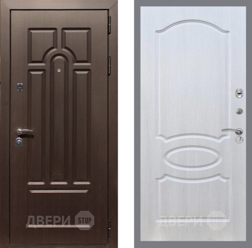 Входная металлическая Дверь Рекс (REX) Эврика FL-128 Лиственница беж в Электроуглях