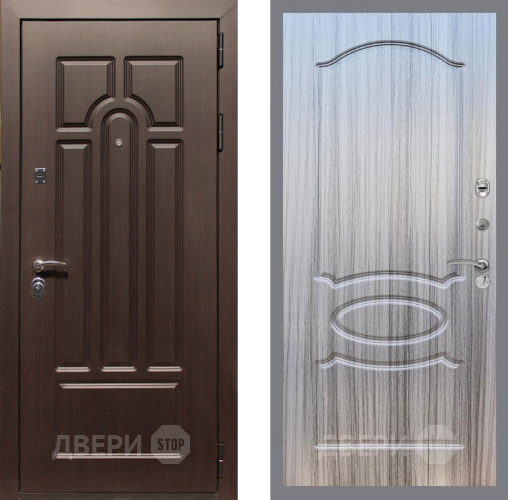 Входная металлическая Дверь Рекс (REX) Эврика FL-128 Сандал грей в Электроуглях