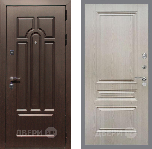 Входная металлическая Дверь Рекс (REX) Эврика FL-243 Беленый дуб в Электроуглях