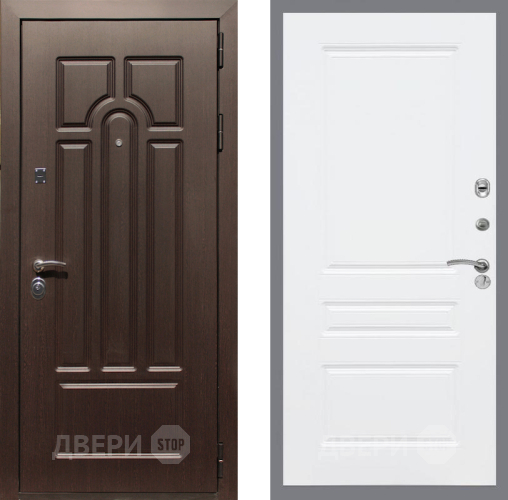 Входная металлическая Дверь Рекс (REX) Эврика FL-243 Силк Сноу в Электроуглях