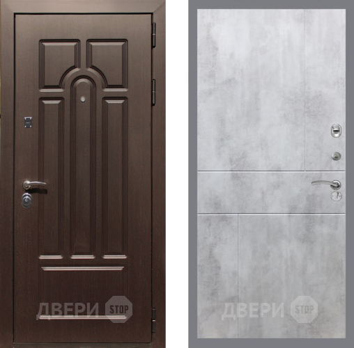 Входная металлическая Дверь Рекс (REX) Эврика FL-290 Бетон светлый в Электроуглях