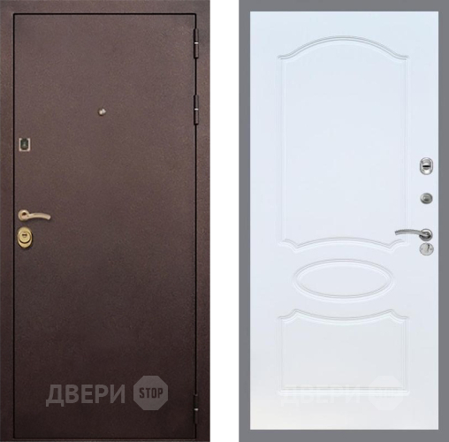 Входная металлическая Дверь Рекс (REX) Лайт 3К FL-128 Белый ясень в Электроуглях