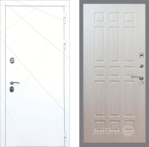 Входная металлическая Дверь Рекс (REX) 13 Силк Сноу FL-33 Беленый дуб в Электроуглях