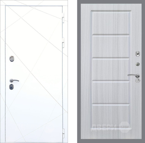 Входная металлическая Дверь Рекс (REX) 13 Силк Сноу FL-39 Сандал белый в Электроуглях