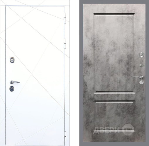 Входная металлическая Дверь Рекс (REX) 13 Силк Сноу FL-117 Бетон темный в Электроуглях