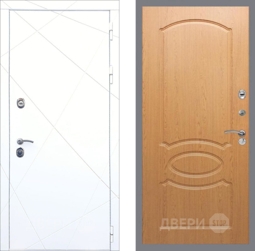 Входная металлическая Дверь Рекс (REX) 13 Силк Сноу FL-128 Дуб в Электроуглях