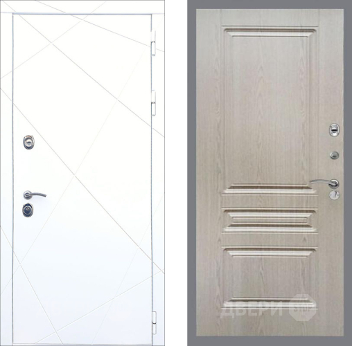 Входная металлическая Дверь Рекс (REX) 13 Силк Сноу FL-243 Беленый дуб в Электроуглях