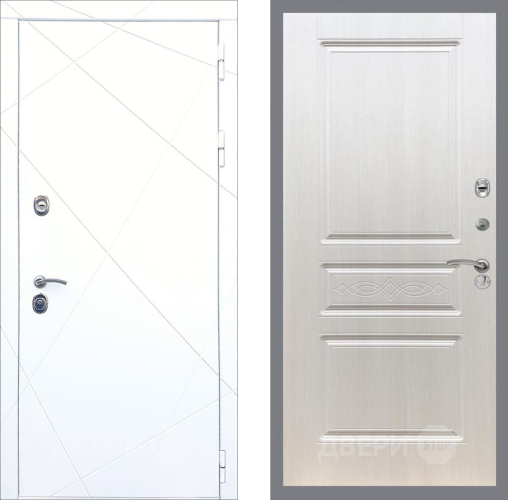 Входная металлическая Дверь Рекс (REX) 13 Силк Сноу FL-243 Лиственница беж в Электроуглях