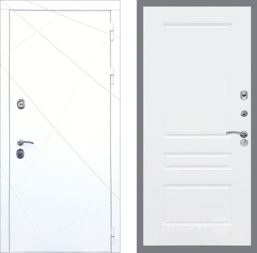 Входная металлическая Дверь Рекс (REX) 13 Силк Сноу FL-243 Силк Сноу в Электроуглях