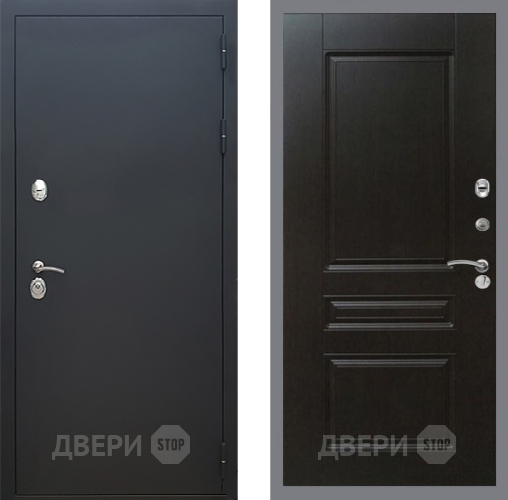 Входная металлическая Дверь Рекс (REX) 5 Черный Муар FL-243 Венге в Электроуглях