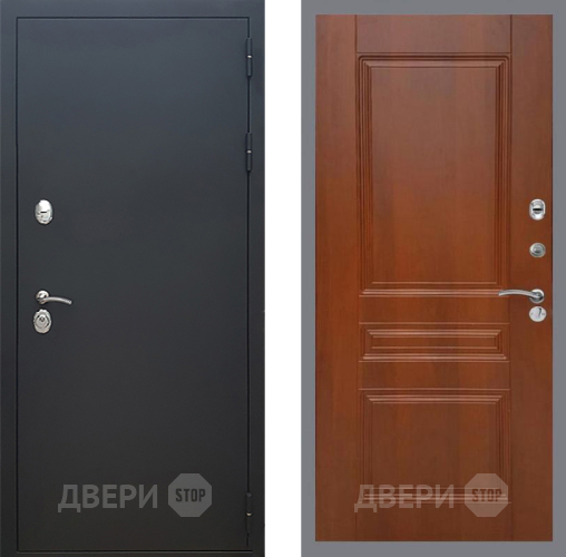 Входная металлическая Дверь Рекс (REX) 5 Черный Муар FL-243 Итальянский орех в Электроуглях