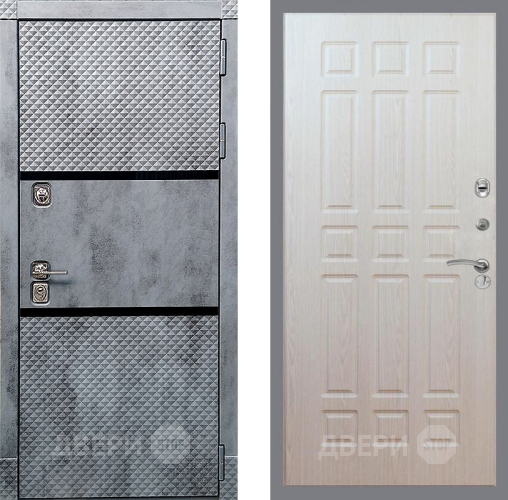 Входная металлическая Дверь Рекс (REX) 15 Бетон Темный FL-33 Беленый дуб в Электроуглях