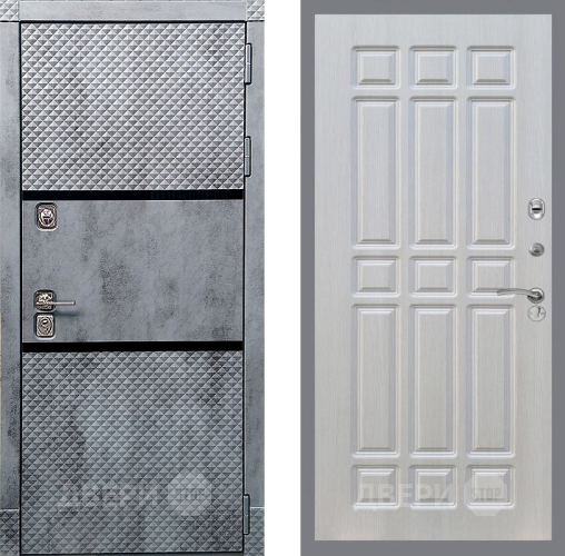 Входная металлическая Дверь Рекс (REX) 15 Бетон Темный FL-33 Лиственница беж в Электроуглях