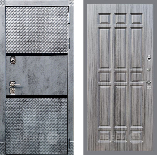 Входная металлическая Дверь Рекс (REX) 15 Бетон Темный FL-33 Сандал грей в Электроуглях