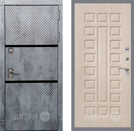 Входная металлическая Дверь Рекс (REX) 15 Бетон Темный FL-183 Беленый дуб в Электроуглях
